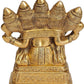 Brass India Panch-Mukhi Ganesha Idol Statue Figurine Showpiece Office Home Temple Gift Item Golden Height