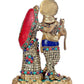 Brass Radha Krishna Idol Statue Inlay Work Religious Statue Height 11 Inch