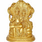 Brass Lord Vishnu with Maa Lakshmi On Sheshnag Idol Statue - (Height 9 inch)