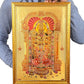 Tirupati Balaji With Lakshmi Foil Poster with Frame Wall Decor Length 20 Inch X Width 14 Inch, Multi