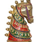 Brass Horse Head Statue with Stone Work for Home Decor and Office Decor (Height: 23 Inch)