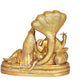 Brass Vishnu Lakshmi Idol Statue One Base Giving Blessings for Home Decor | Height : 13 Inches