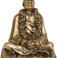 Bhaktivedanta Swami Prabhupada Brass Statue (5.75" H x 5.25" W x 3.75" D, Golden)