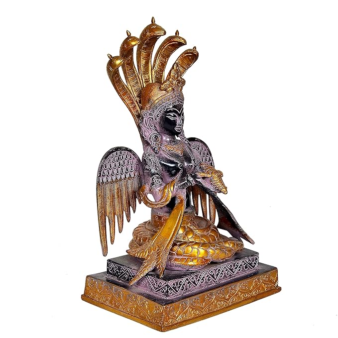 Brass Naag Kanya Statue Idol Naag Kanya Religious Statue, Height 12.5 Inch Craft Detail