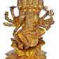 Brass Shree Gayatri Maa Idol Murti Statue Home Office Temple Mandir Pooja Puja Room Indian Hindu God Golden Height 11 Inches