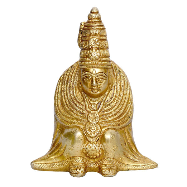 Tulja maa Goddess Brass Handicraft Gold Height 6 Inches Mandir Setting