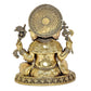 Fine Brass Lord Ganesha Ganpati Idol Vinayak Religious Statue Murti (Height 7 Inch)