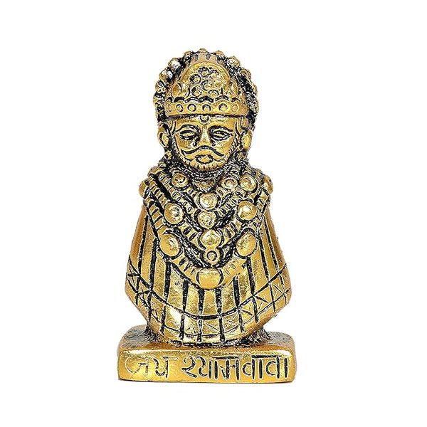 Metal Khatu Shyam Ji idol (Height 3 inch) Mandir Setting