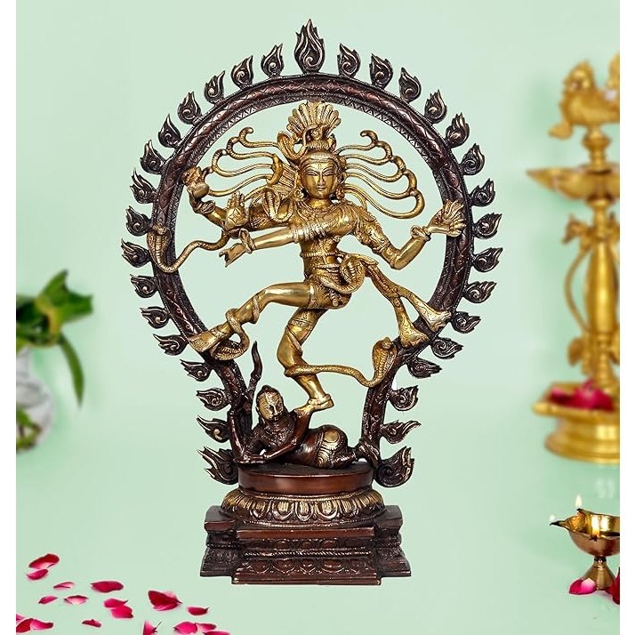 Brass Nataraja Statue for Home Decor | Multicolor | Height : 21 Inches