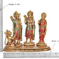 Resin Ram Darbar with Sita Lakshman Hanuman Multi Coloured Finish Statue, for Home Decor Pooja Mandir (Height 8 Inch)