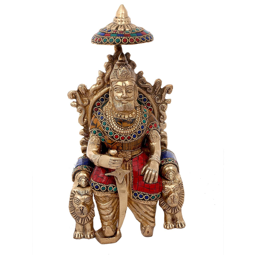 Brass Maharaja Agrasen Idol (Height 11 Inch)