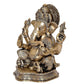 Brass Ganesha Brass Statue Idol for Home Decor Office Mandir | Height : 15.5 inch