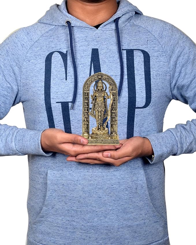 Fine Brass Ram ji ki Murti Ram Lalla Statue in Ayodhya Mandir for Home and Office Decor (Height 6 inch)