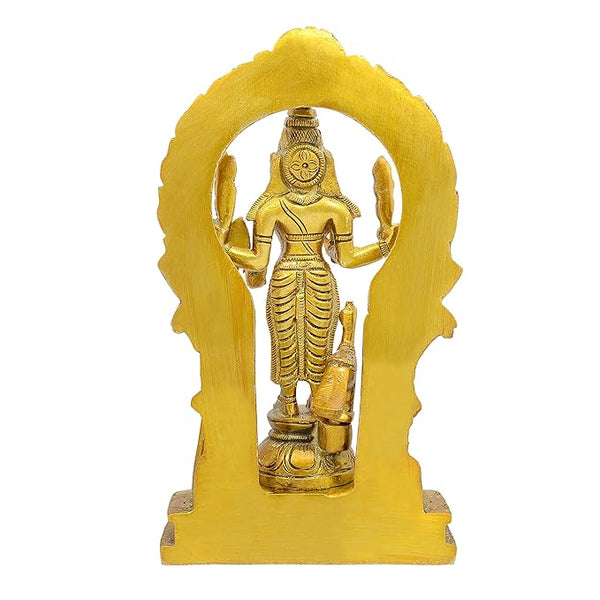 Brass Kartike with Peacock Idol Kartike Idol Kartik Bhagwan Height 7 Inch Entryway Setting
