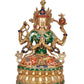 Brass Tara Devi Statue - Handcrafted Hindu Goddess Idol for Home Decor and Pooja (Height 14 Inch)