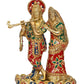 Brass Radha Krishna Murti Statue Idol Brass Statue for Home Decor and Pooja Mandir (Height 10 Inch)