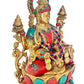 Maha Lakshmi Brass Idol/Dhan Lakshmi Brass Idol/Laxmi MATA Brass Idol for Prosperity Brass Lakshmi Religious Idol Figurine Hindu God Sculpture. Height:14 Inch