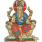 Brass Lord Ganesha Idol Sitting Ganesh Statue Decorative Sculpture for Home Decor Office Mandir Pooja Temple (Height 9.5 Inch)