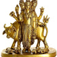 Brass Statue Brass Hindu Idol Trimurti Brahma Vishnu Mahesh Figurine : 8 inches