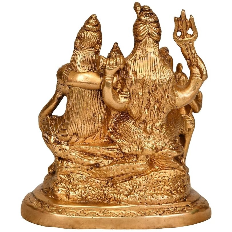 Brass Goddess Shiva, The Householder, Height: 5.9" Craft Detail