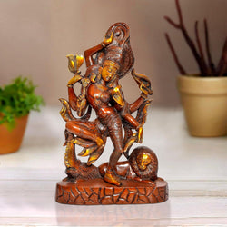 Brass Shiva and Parvati Dancing Ardhanrishvara Murti Religious Statue for Home Temple Decor (Height : 17 inch)