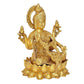 Laxmi Idol Brass Statue Murti Goddess Maha Laxmi Lakshmi Goddess Statue Lakshmi Idol for Home Puja Golden Brass (Height: 9 Inches)