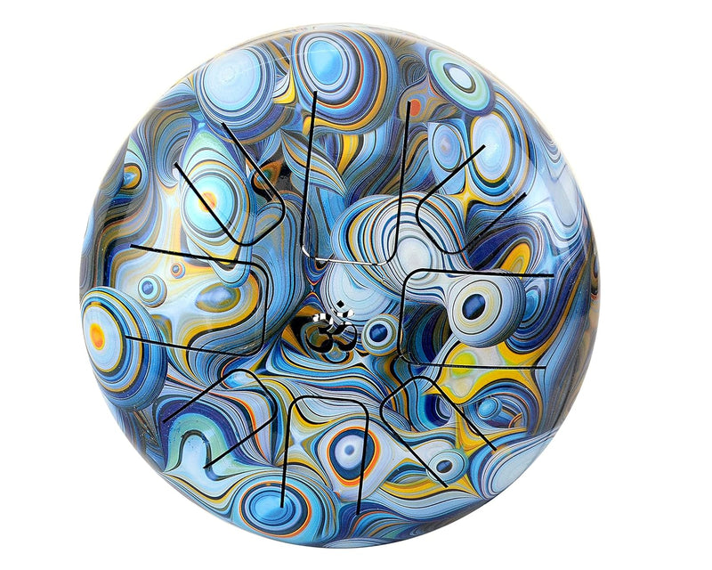 Steel Happy Drum with Rubber Musical Mallet and Travel Bag (Height : 5 inches) (Blue Peacock)