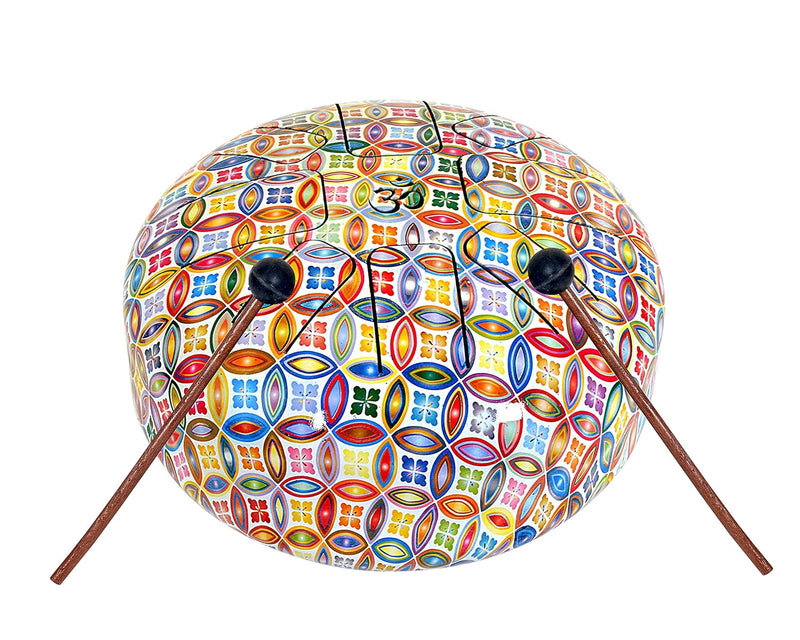 Steel Happy Drum with Rubber Musical Mallet and Travel Bag (Height : 5 inches) (Yellow)