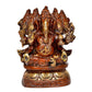 Brass Panchmukhi Ganesha Ganesh Idol Staue Murti for Home Decor Ofice,Temple, Mandir Pooja (Height : 8 Inch)