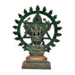 Brass Sudarshana and Narashima Statue On Base Idol for Home Decor Temple | Height : 14 inches