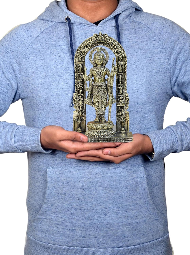 Bronze Ram ji ki Murti Ram Lalla Statue in Ayodhya Mandir for Home and Office Decor (Height 8 inch)