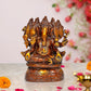 Brass Panchmukhi Ganesha Ganesh Idol Staue Murti for Home Decor Ofice,Temple, Mandir Pooja (Height : 8 Inch)