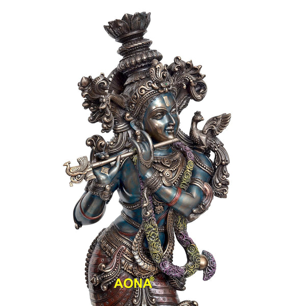 Resin Murli Manohar Krishna Statue (Height: 30 Inches) Study Setting