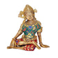 Sitting God Indra Dev Brass Idol (Height : 5.75 inches)