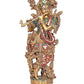 Radha Rani Lord Krishna Decorative Idol Figurine - (Brass, Height 15")