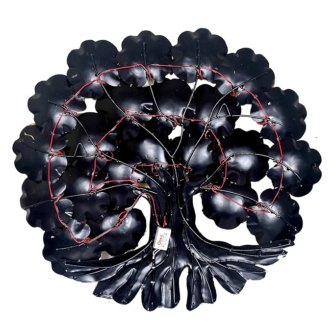 Iron Beautiful Tree Wall Hanging with LED Light (Height: 19 Inches)
