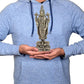 Bronze Lord Tirupati Bala Ji Idol Statue for Home Temple Office Figurine Showpiece (Height 8 Inch)