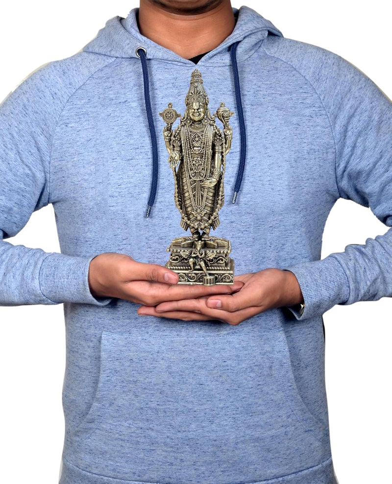 Bronze Lord Tirupati Bala Ji Figurine (Height 8 Inch)