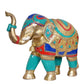 Brass Elephant Figurine - Decorative Statue for Home Decor, Feng Shui, and Good Luck (Height 22 Inch)