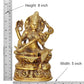 Brass Maa Saraswati Statue Handcrafted Hindu Goddess Saraswati Idol for Home Decor and Pooja (Height 8 Inch)