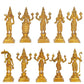 Dasavatharam of Lord Vishnu Statues Ten Incarnations Avatars Idol Murti for Mandir Puja Temple,Hight: 6" Inches