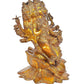 Brass Shree Gayatri Maa Idol Murti Statue Home Office Temple Mandir Pooja Puja Room Indian Hindu God Golden Height 11 Inches