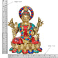 Brass Lakshmi Idol Laxmi Goddess Lakshmi Sitting Statue for Puja Temple at Home Decor Office (Height: 9 Inch)