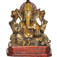 Brass Lord Ganesha Idol Ganesh Statue Decorative Sculpture for Home Decor Office Mandir Pooja Showpiece (Height 7 Inch)