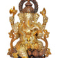 Brass Lord Ganesha Idol Sitting Ganesh Statue Decorative Sculpture for Home Decor Office Mandir Pooja Temple (Height 13 Inch)