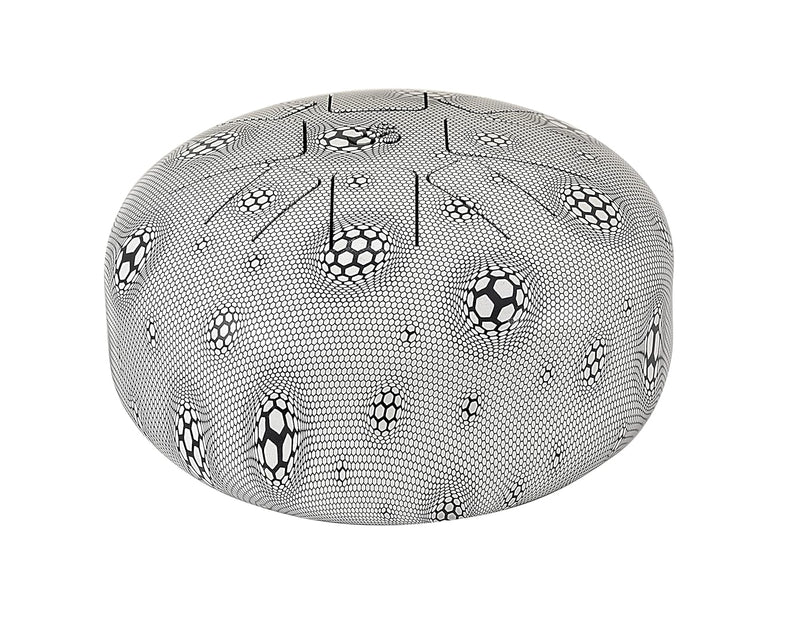 Steel Happy Drum with Rubber Musical Mallet and Travel Bag (Height : 5 inches) (Black Silver)