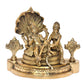 Fine Brass Maa Lakshmi with Lord Vishnu On Sheshnag Idol Statue for The Puja Temple at Home in Brass - (Height 9.5 Inch) (Gold)