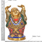 Brass Laughing Buddha Standing Statue Happy Man for Good Luck for Home Decor Office (Height 11 Inch)