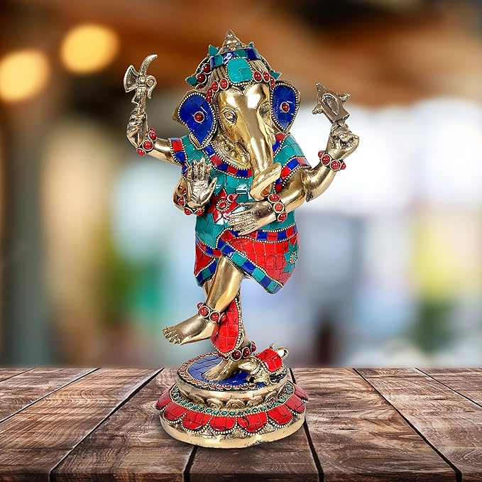 Brass Dancing Ganesha Idol Dancing Ganesha Height 11 inches