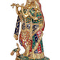 Brass Radha Krishna Idol Statue with Peacock for Home Decor Temple | Height : 11.5 inches